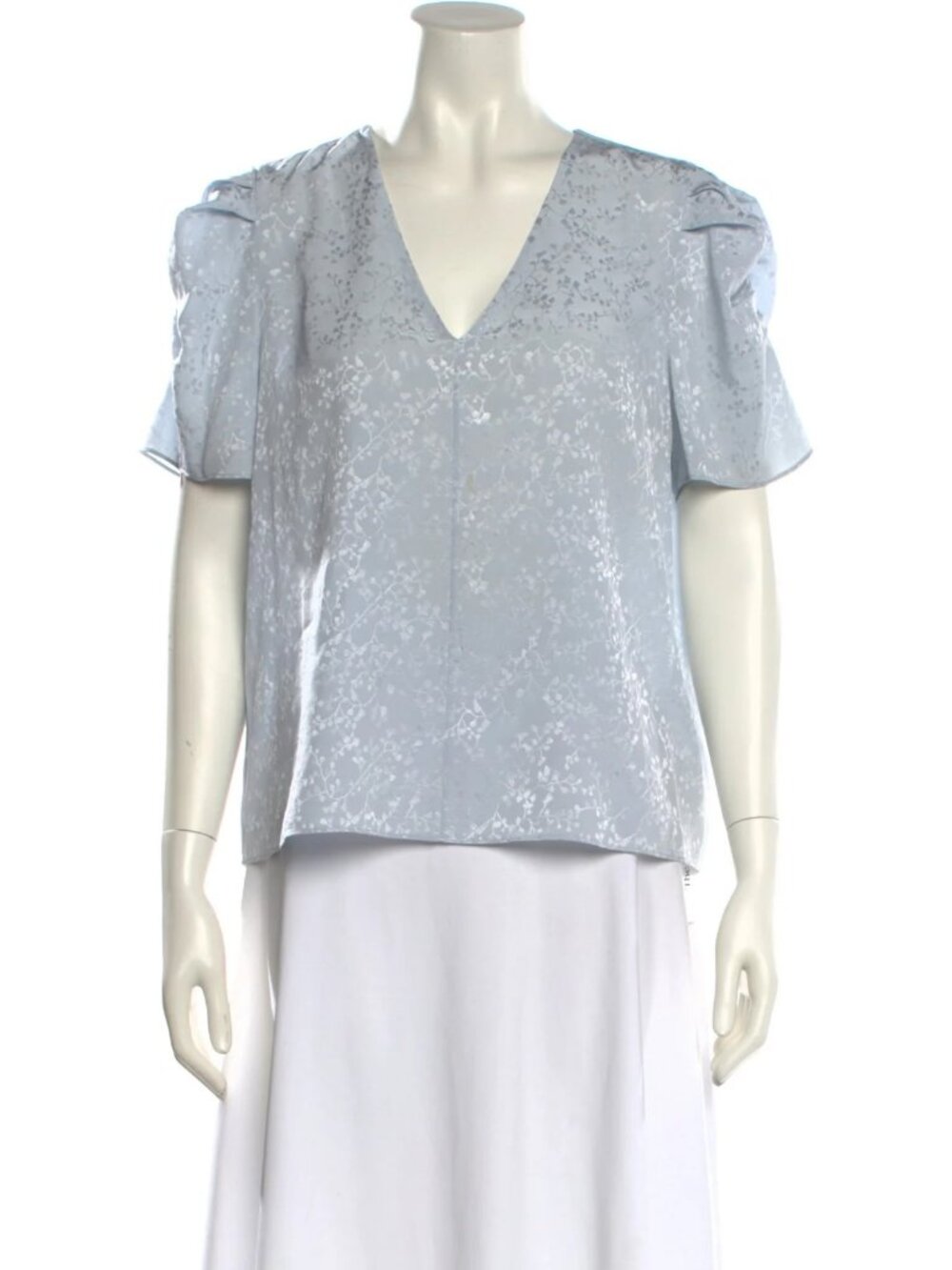 FRAME  Silk V-Neck Blouse